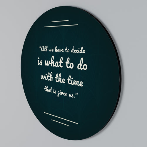 DECISIONS IN MOMENTS Arte de pared redondo