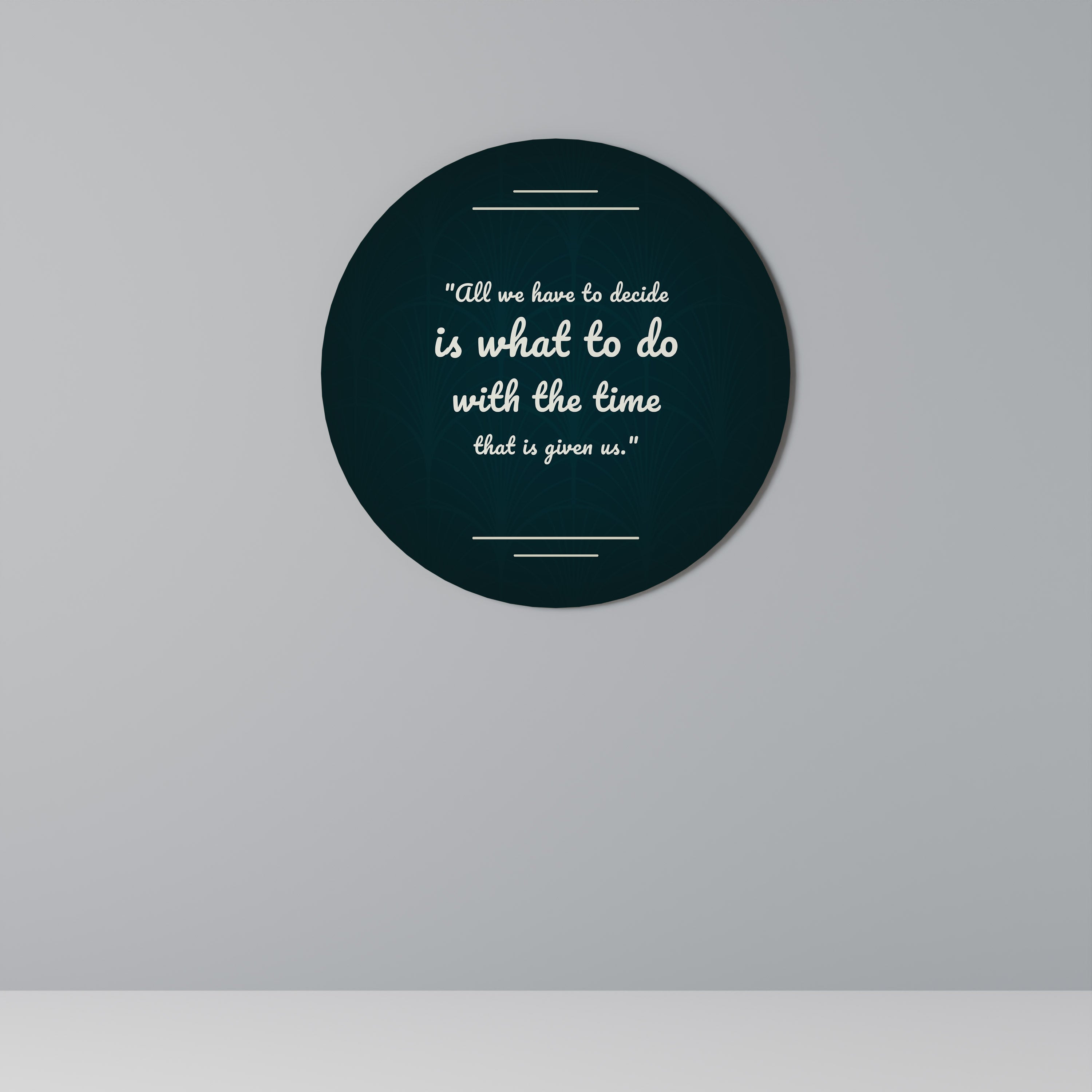 DECISIONS IN MOMENTS Round Wall Art