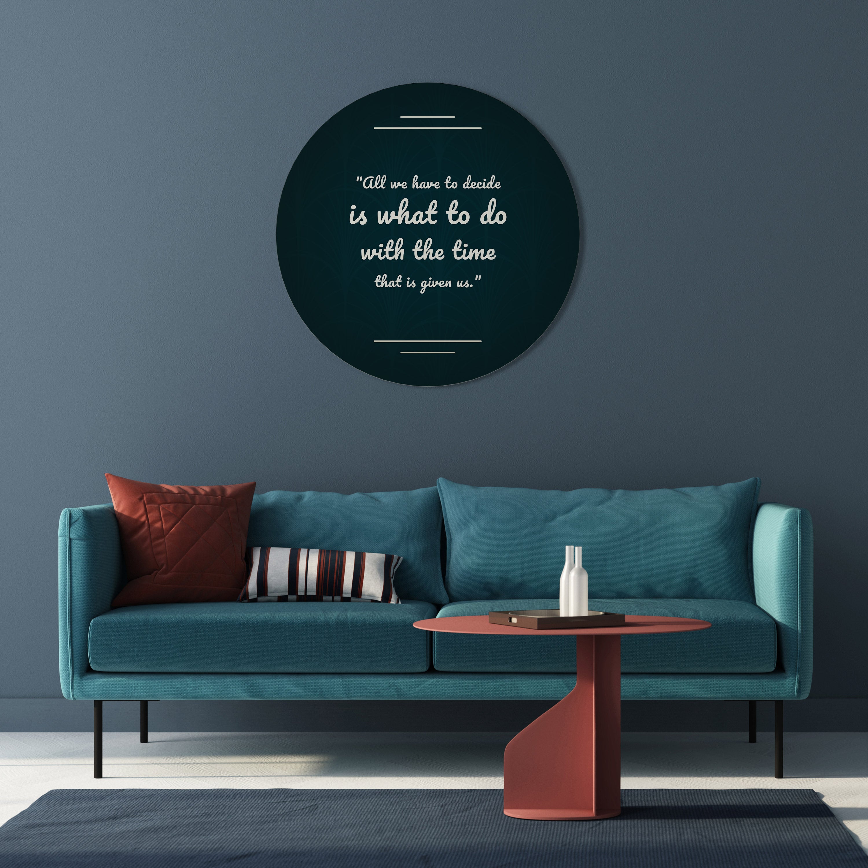 DECISIONS IN MOMENTS Round Wall Art