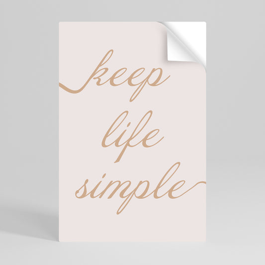 MINIMALIST MANTRA Póster adhesivo vertical
