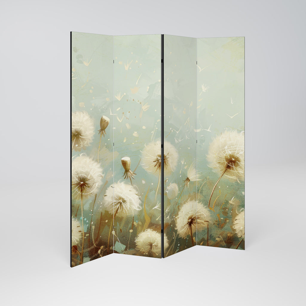 DREAMY MEADOW Decorative 4-Panel Room Divider