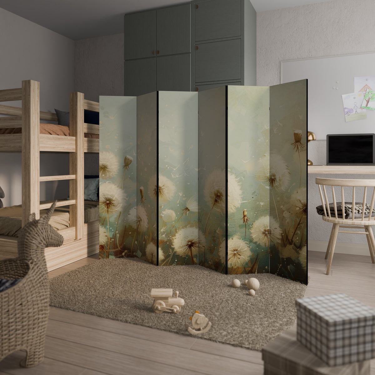 DREAMY MEADOW 6-Panel Room Divider