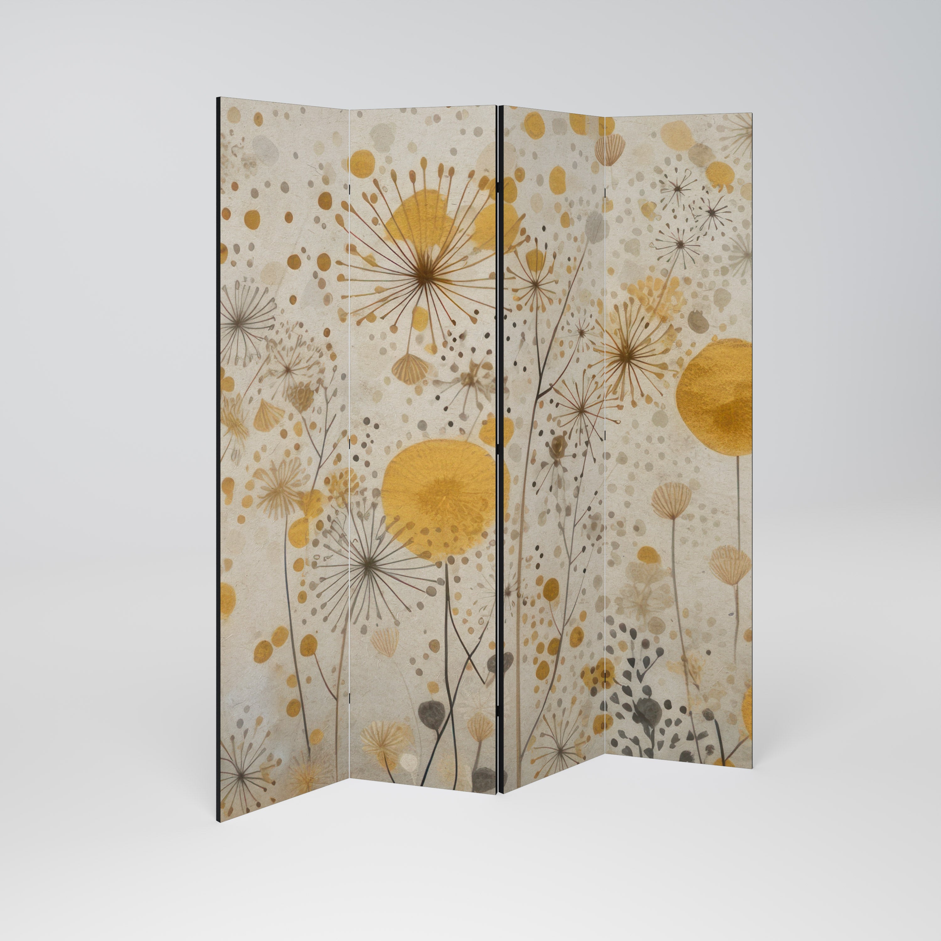 MORNING GLADE Decorative 4-Panel Room Divider