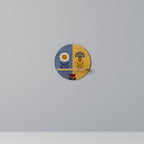 SCANDIC FLORET Estante Redondo Decorativo en Efecto Roble