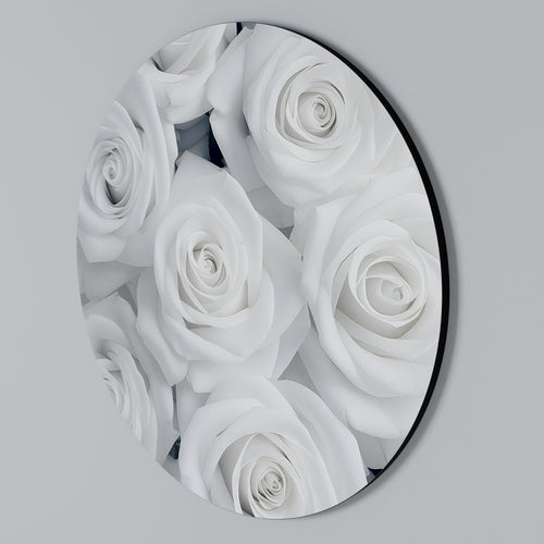 ELEGANCE IN WHITE Arte de pared redondo