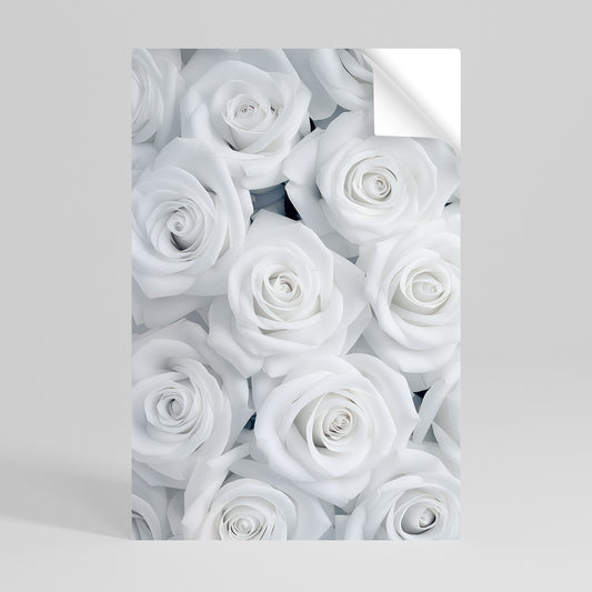 ELEGANCE IN WHITE Póster adhesivo vertical