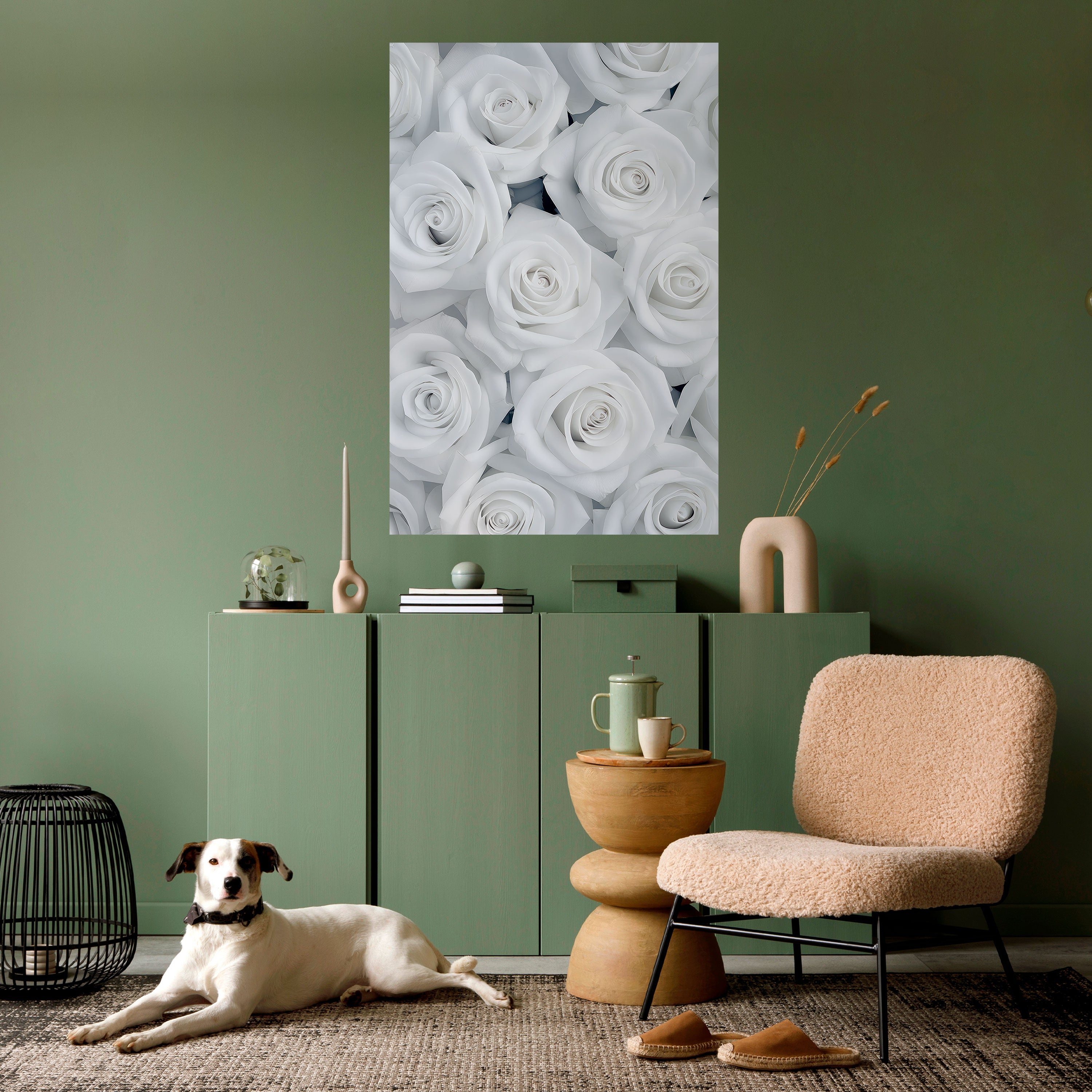 ELEGANCE IN WHITE Peel and Stick Vertical Poster
