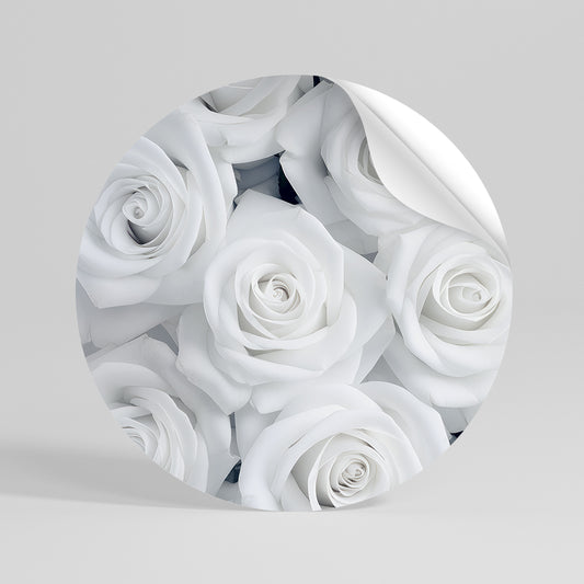 ELEGANCE IN WHITE Vinilo adhesivo redondo