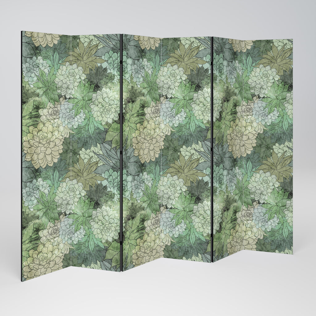 SUCCULENT CLUSTER 6-Panel Room Divider