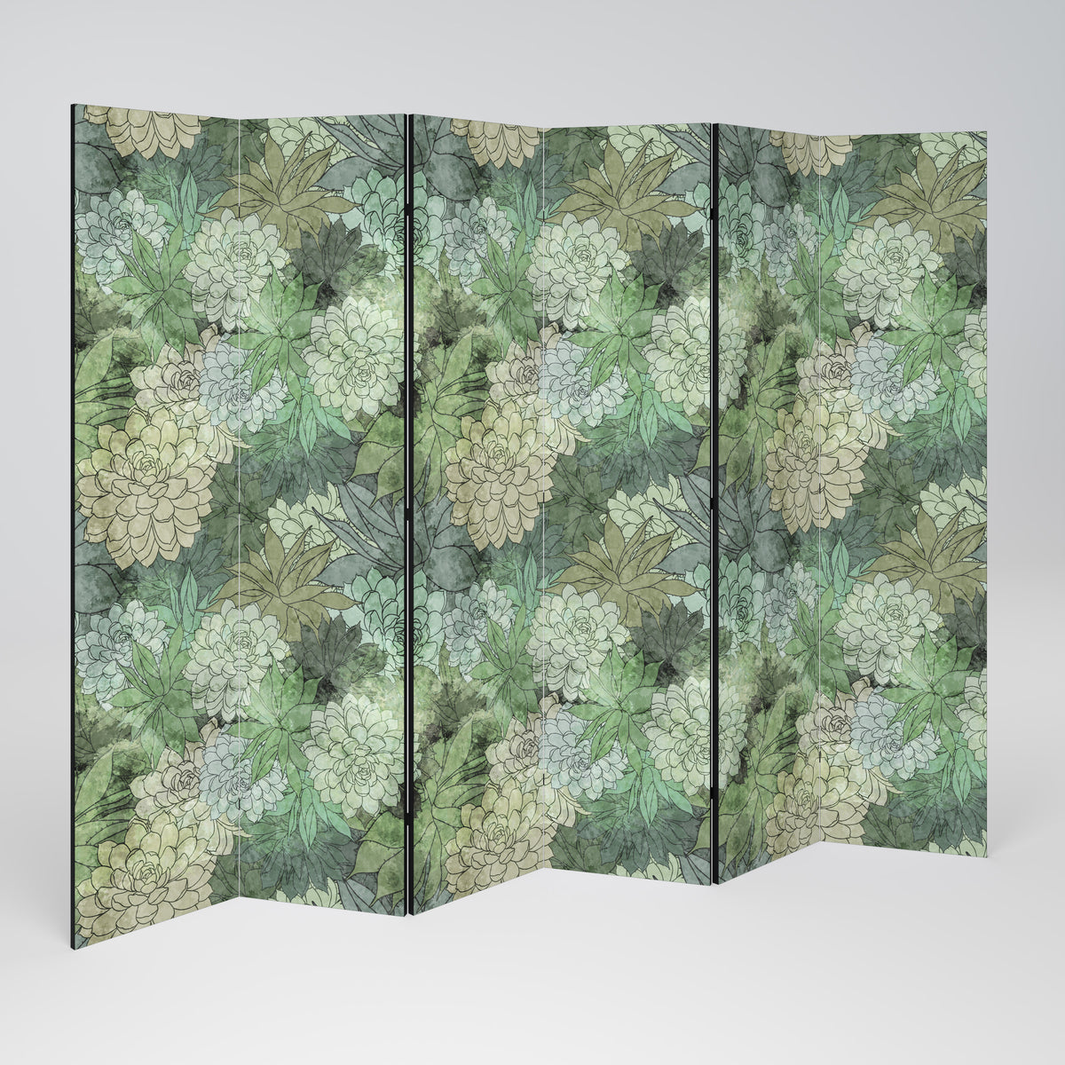 SUCCULENT CLUSTER Biombo de 6 paneles