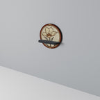 TIMELESS FLORA Estante Redondo Decorativo en Acabado Negro