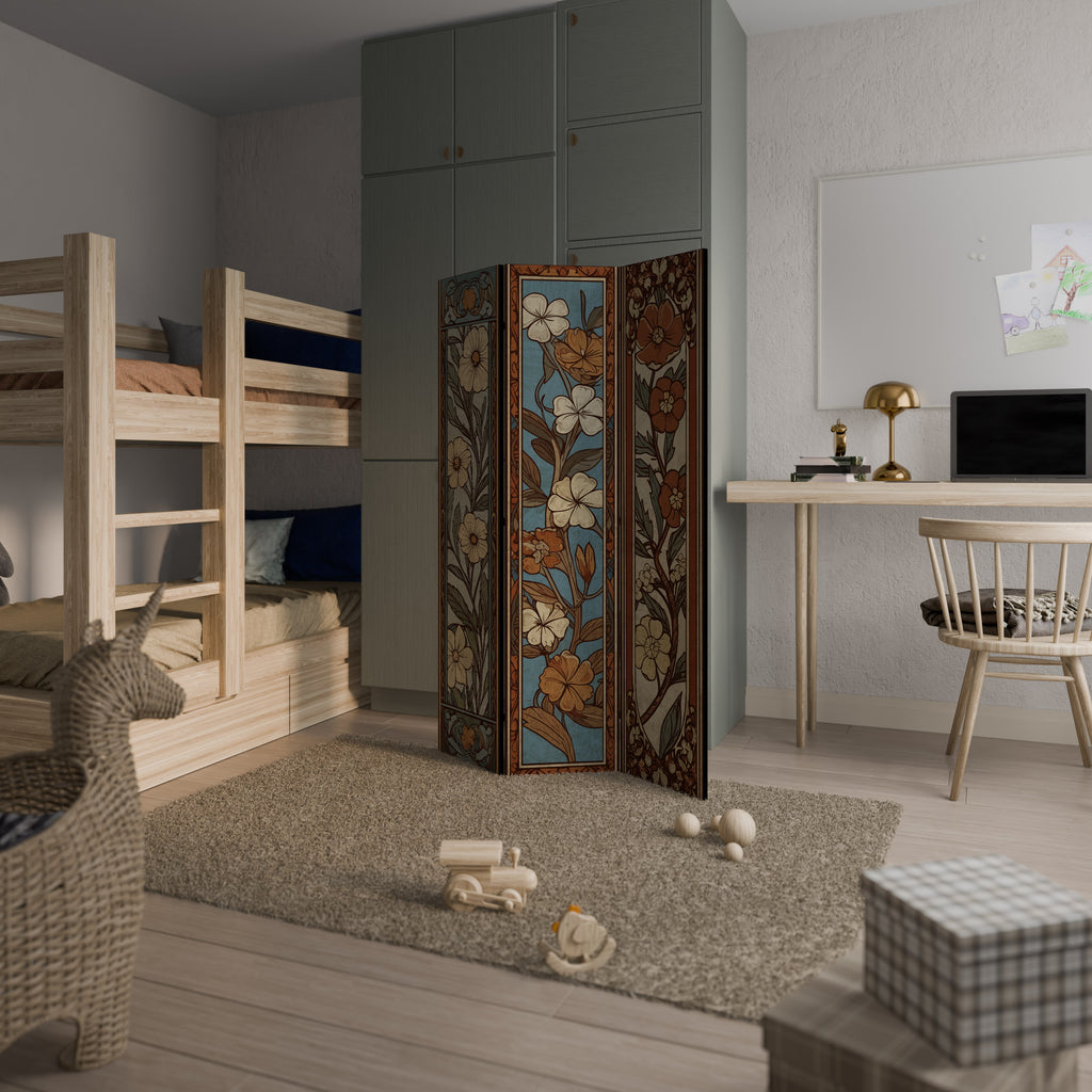 TIMELESS FLORA Biombo de 3 paneles