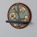 ORNATE PETALS Estante Redondo Decorativo en Acabado Negro