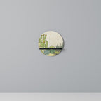 SUCCULENTS KALEIDOSCOPE Estante Redondo Decorativo en Acabado Negro