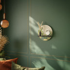 SUCCULENTS KALEIDOSCOPE Estante Redondo Decorativo en Acabado Negro