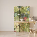 SUCCULENTS KALEIDOSCOPE 3-Panel Room Divider