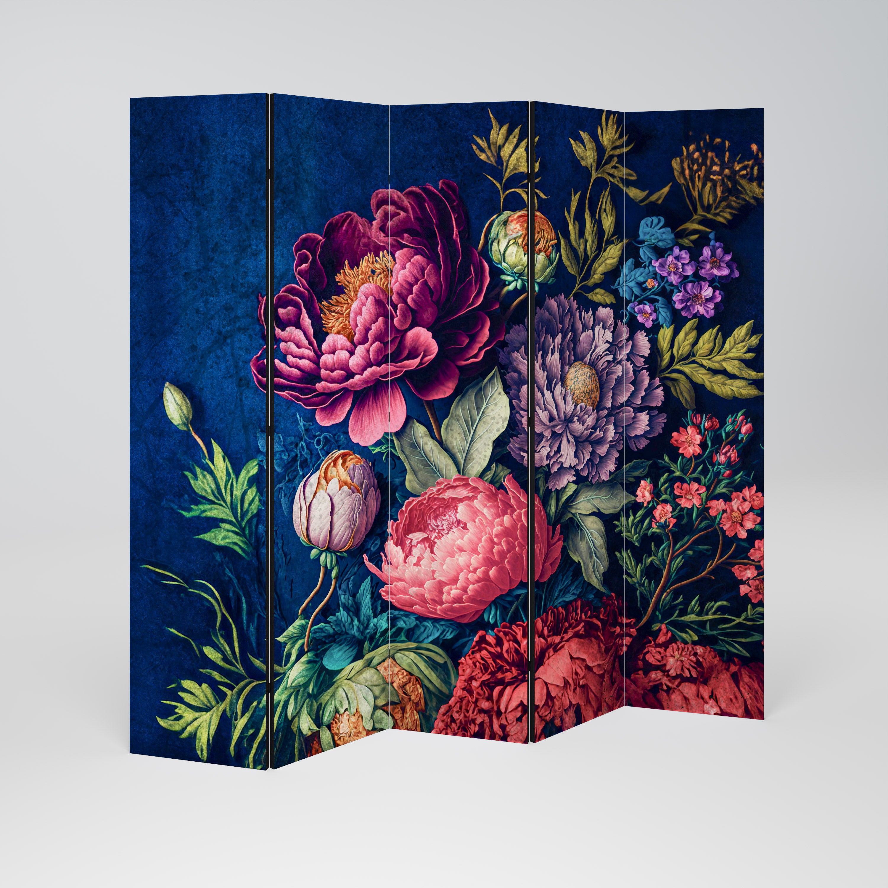 BLOOMING ELEGANCE Decorative 5-Panel Room Divider