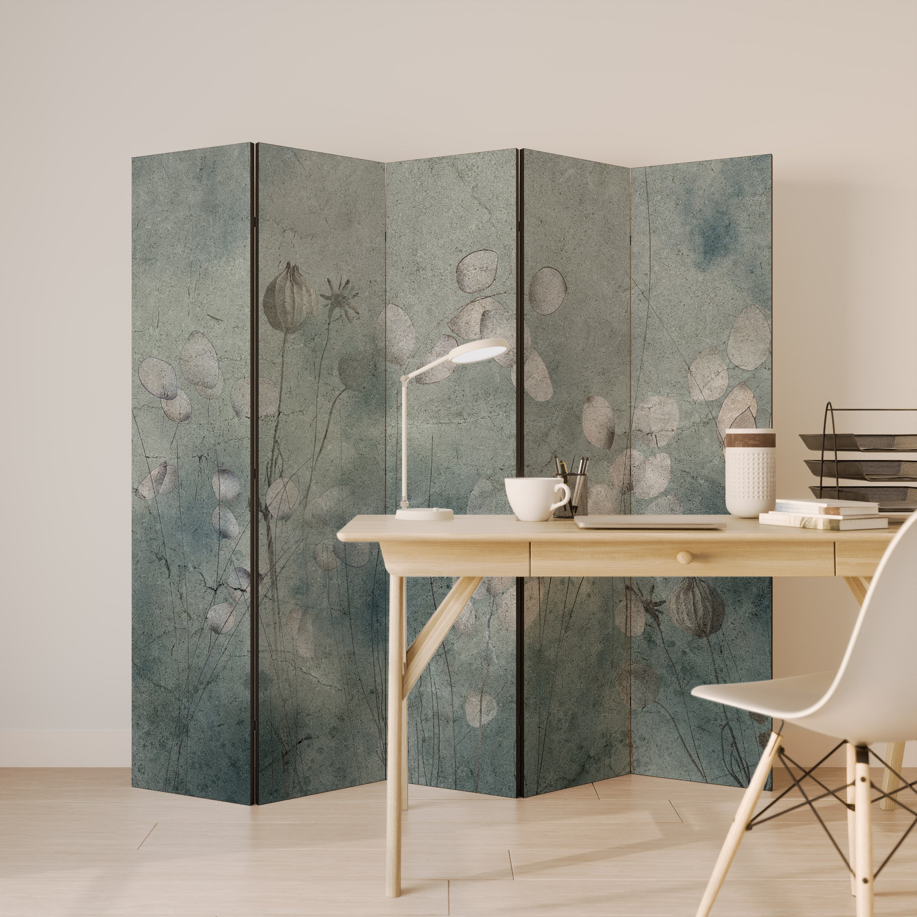 Biombo decorativo de 5 paneles NIGHT LADY
