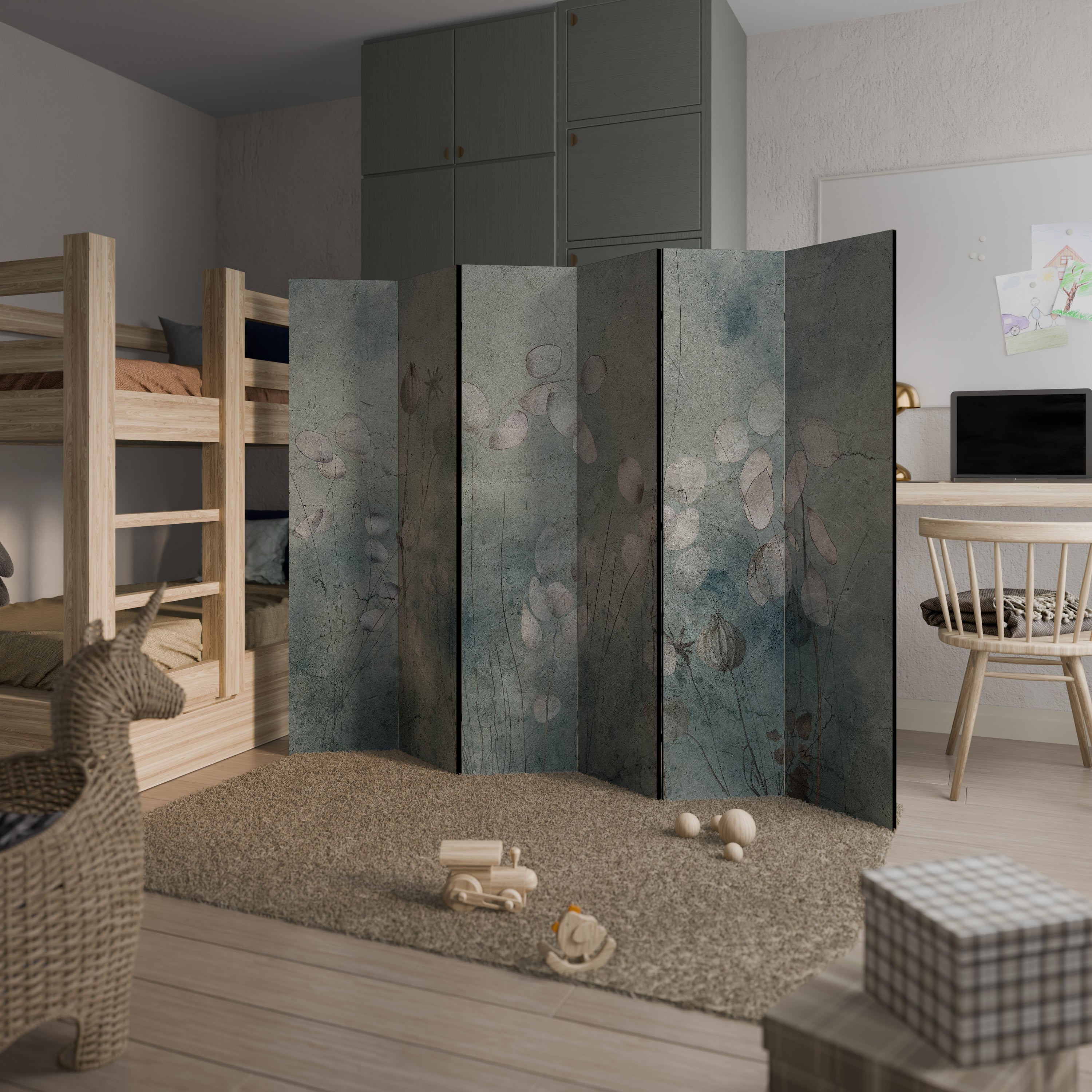 Biombo decorativo NIGHT LADY de 6 paneles