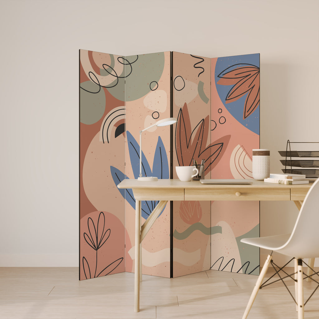 PASTEL DESTINY Biombo de 4 paneles