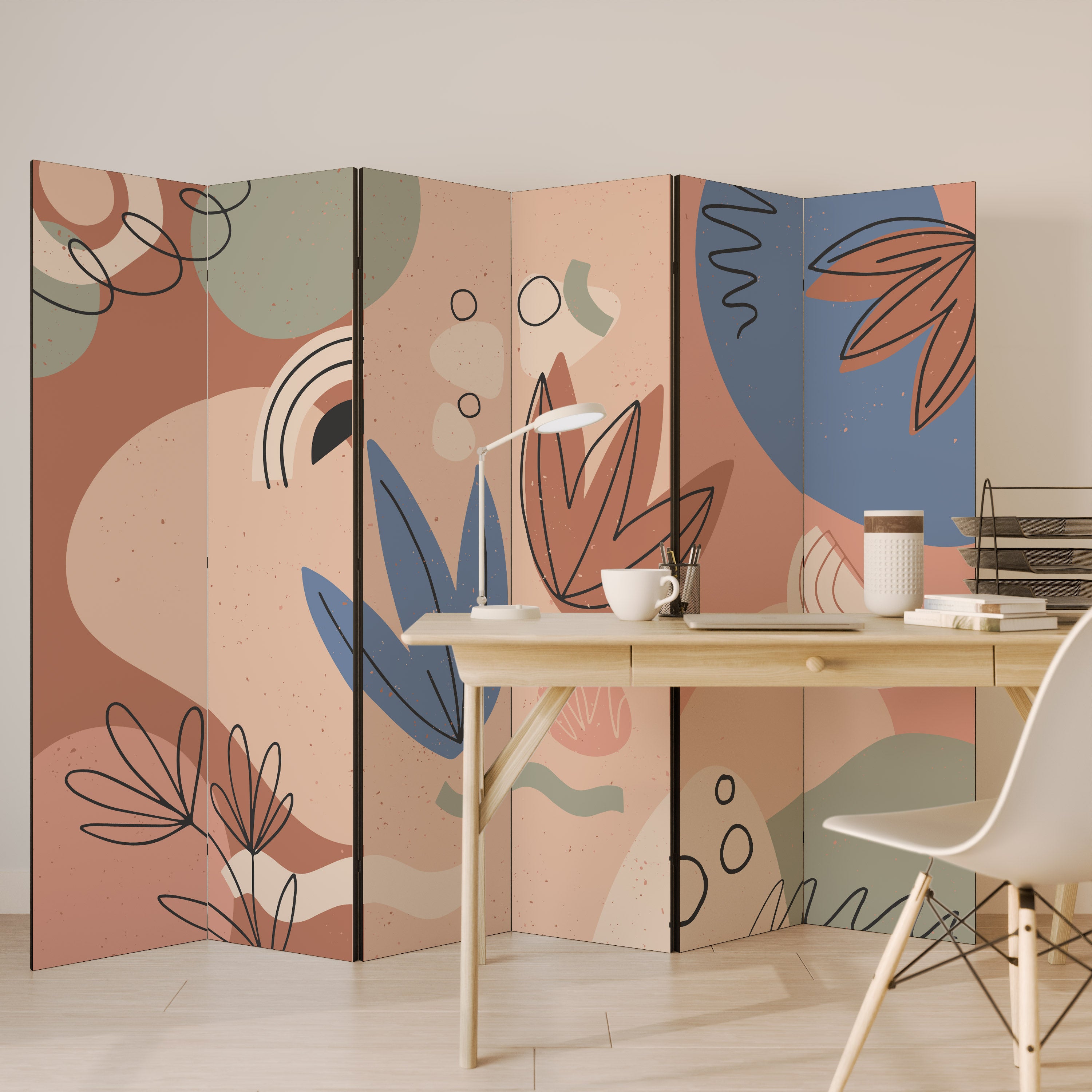 Biombo decorativo de 6 paneles PASTEL DESTINY