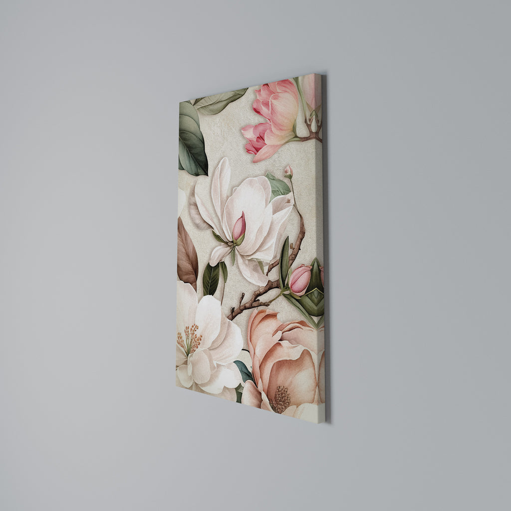 FLORAL GRACE Cuadro en lienzo vertical