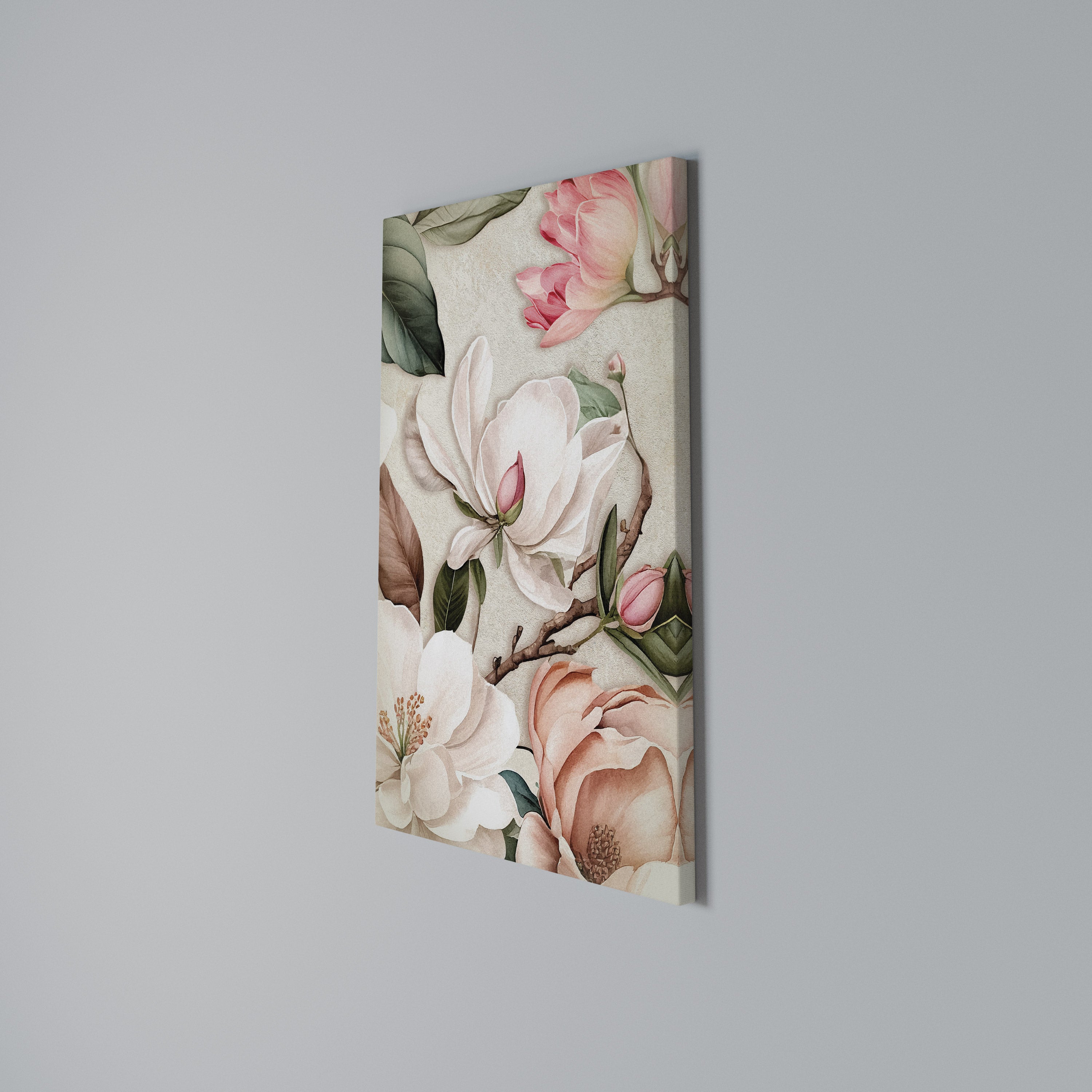 FLORAL GRACE Cuadro en lienzo vertical
