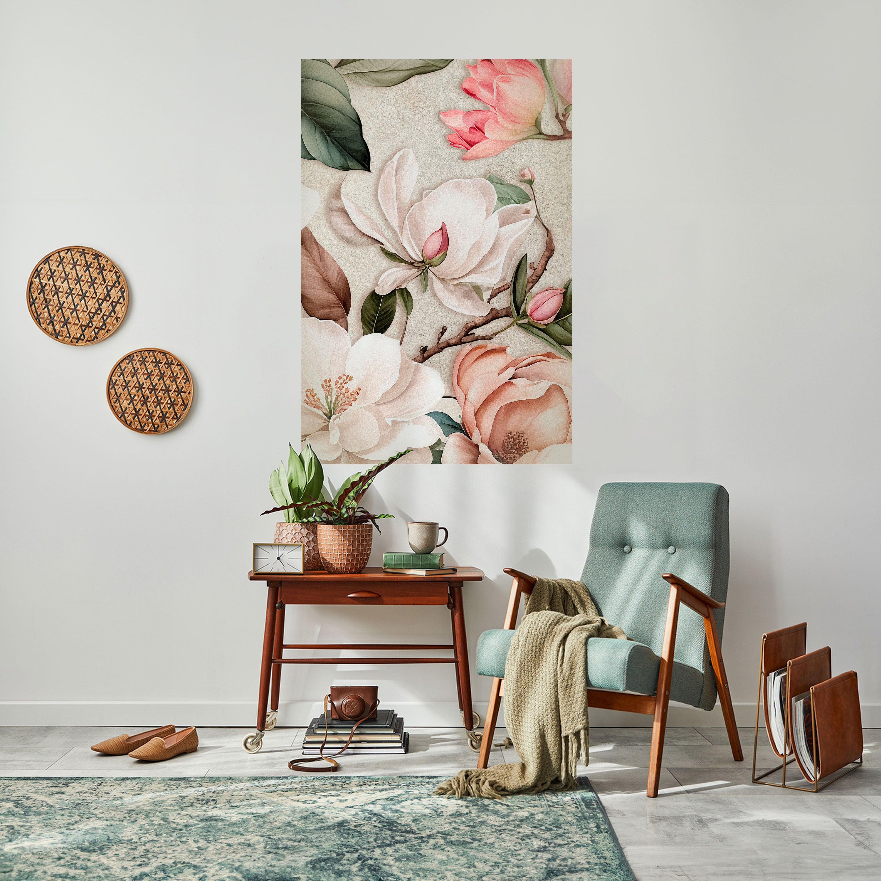 FLORAL GRACE Peel and Stick Vertical Poster
