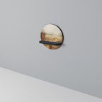 TRANQUIL FIELD Estante Redondo Decorativo en Acabado Negro