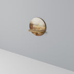 TRANQUIL FIELD Estante Redondo Decorativo en Efecto Roble