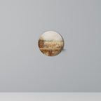 TRANQUIL FIELD Estante Redondo Decorativo en Efecto Roble