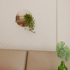 TRANQUIL FIELD Estante Redondo Decorativo en Efecto Roble