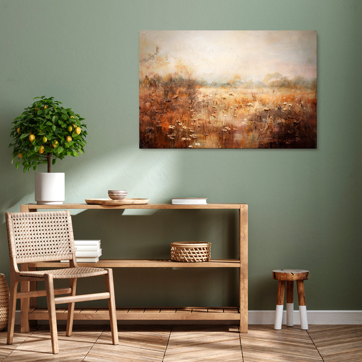 TRANQUIL FIELD Cuadro en lienzo horizontal