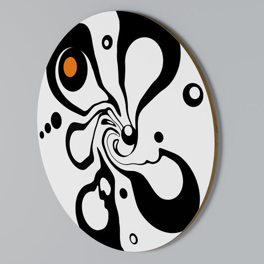 SWIRLING NATURE Arte de pared redondo