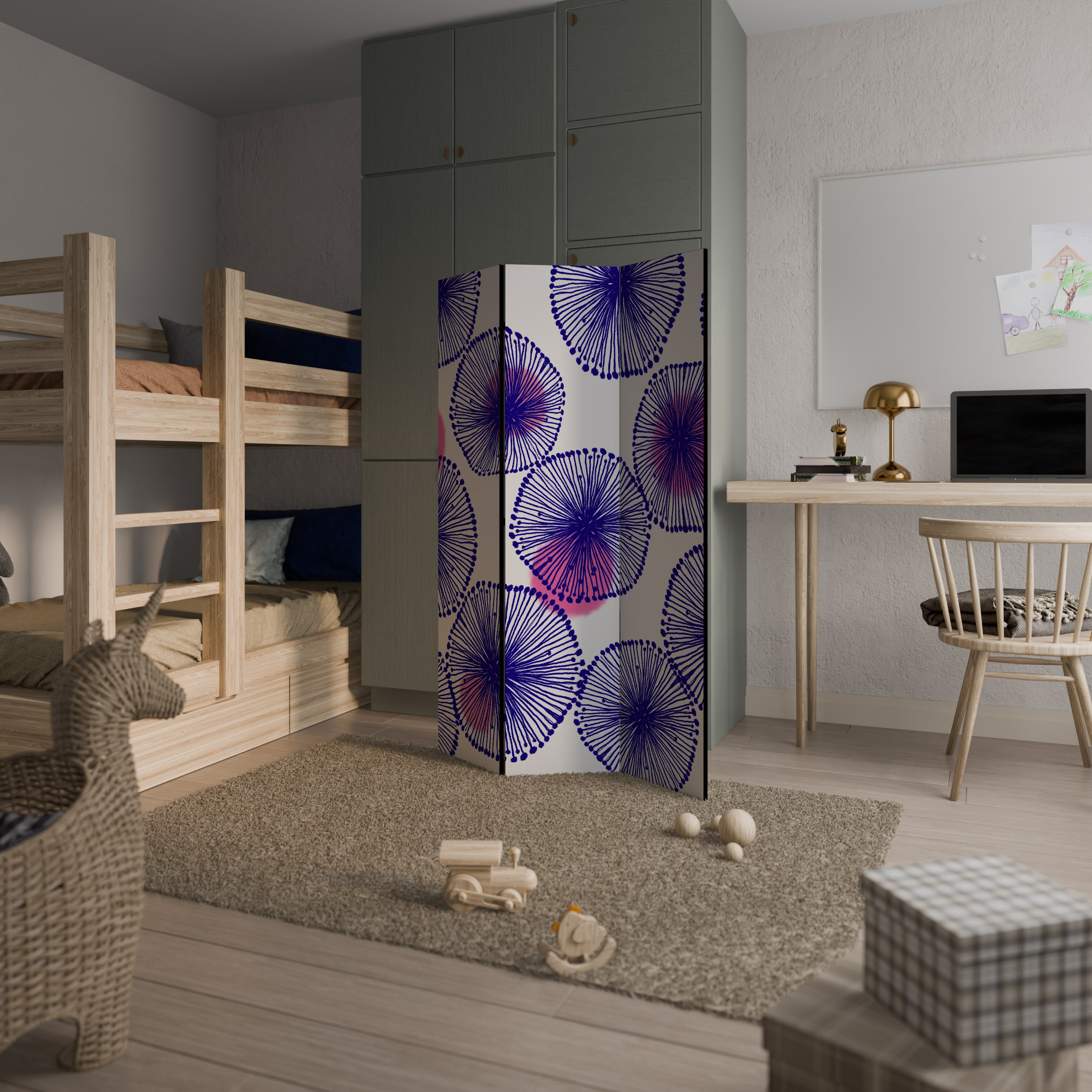 Biombo decorativo de 3 paneles MAGIC NATURE
