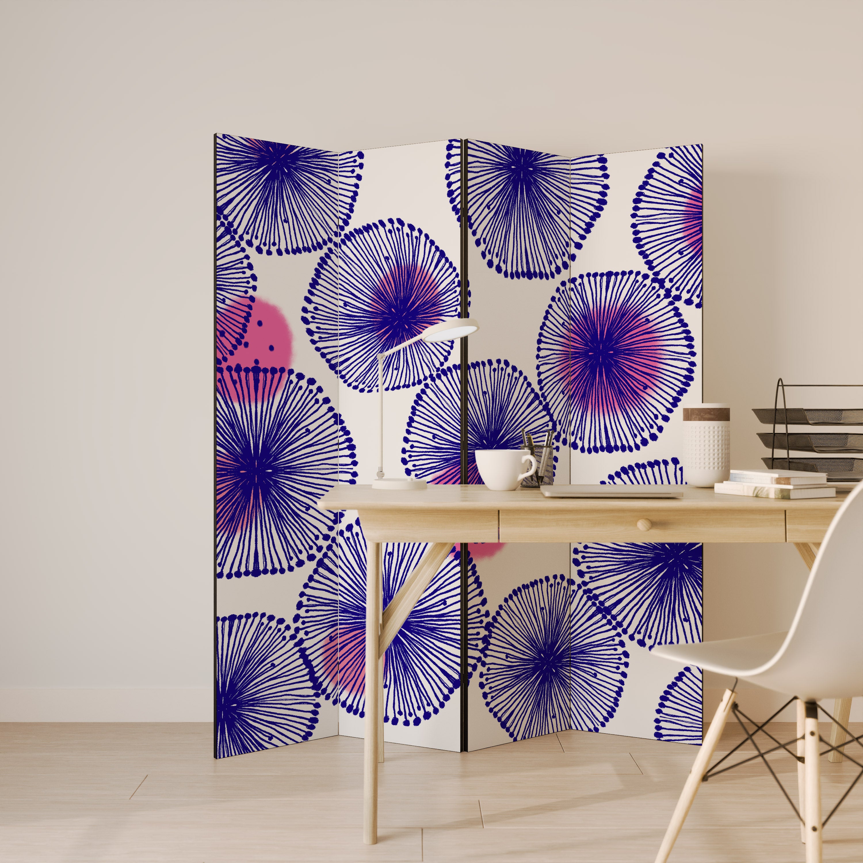 Biombo decorativo de 4 paneles MAGIC NATURE