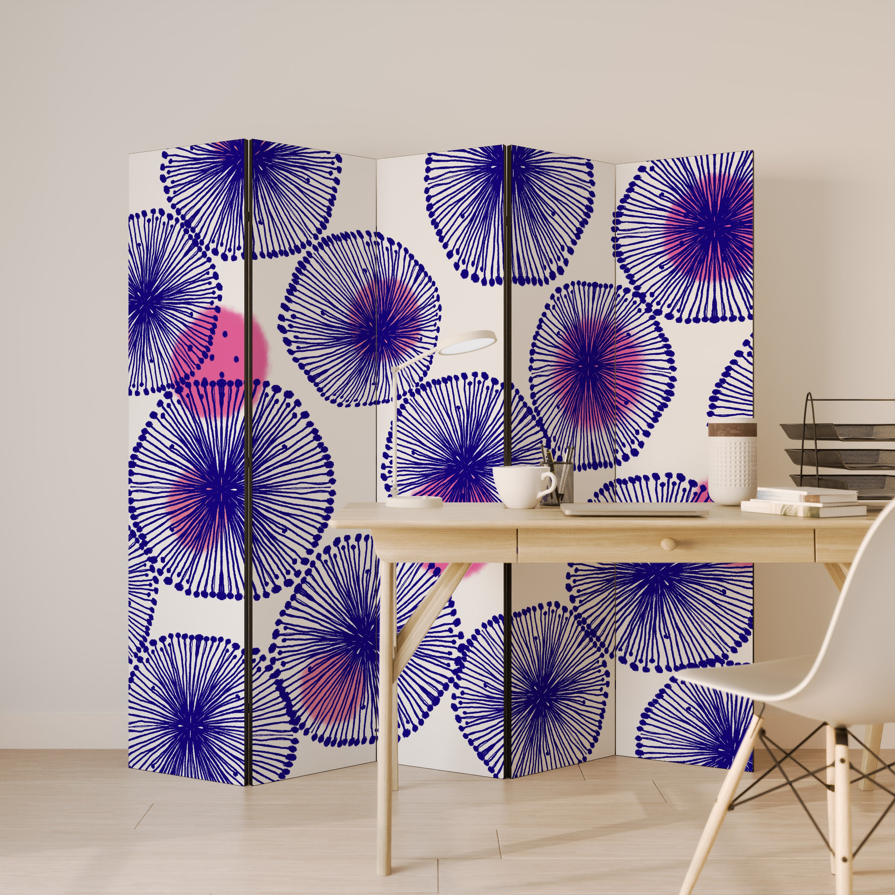 Biombo decorativo de 5 paneles MAGIC NATURE