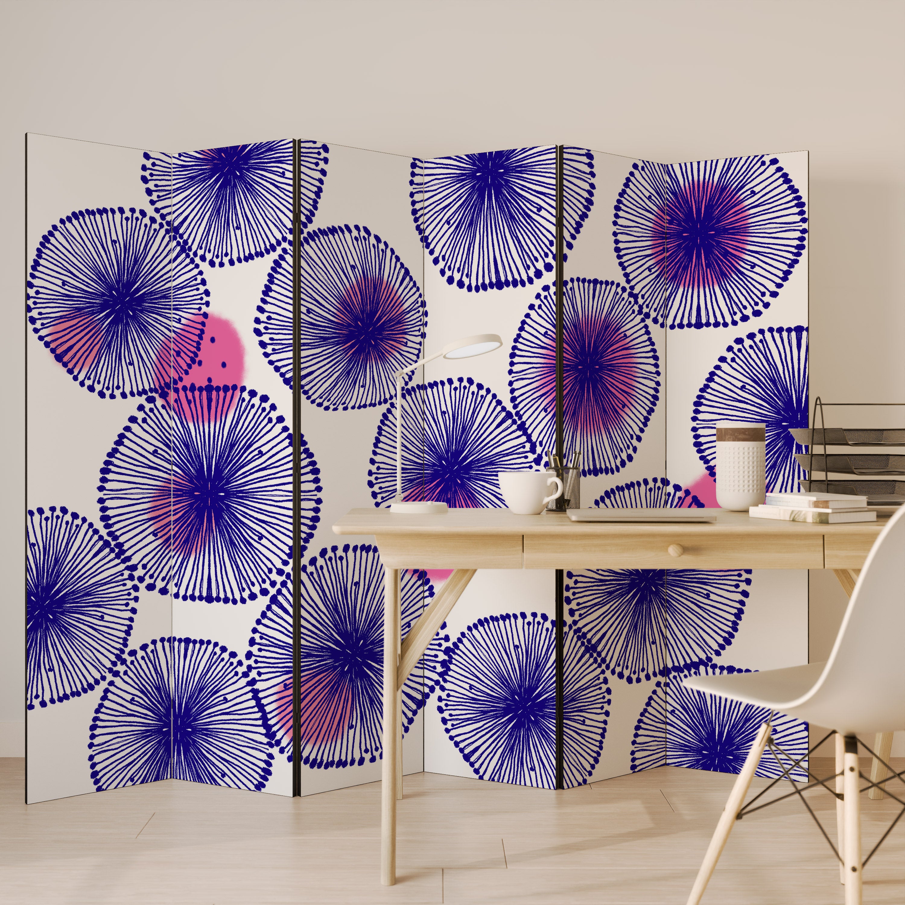 Biombo decorativo de 6 paneles MAGIC NATURE