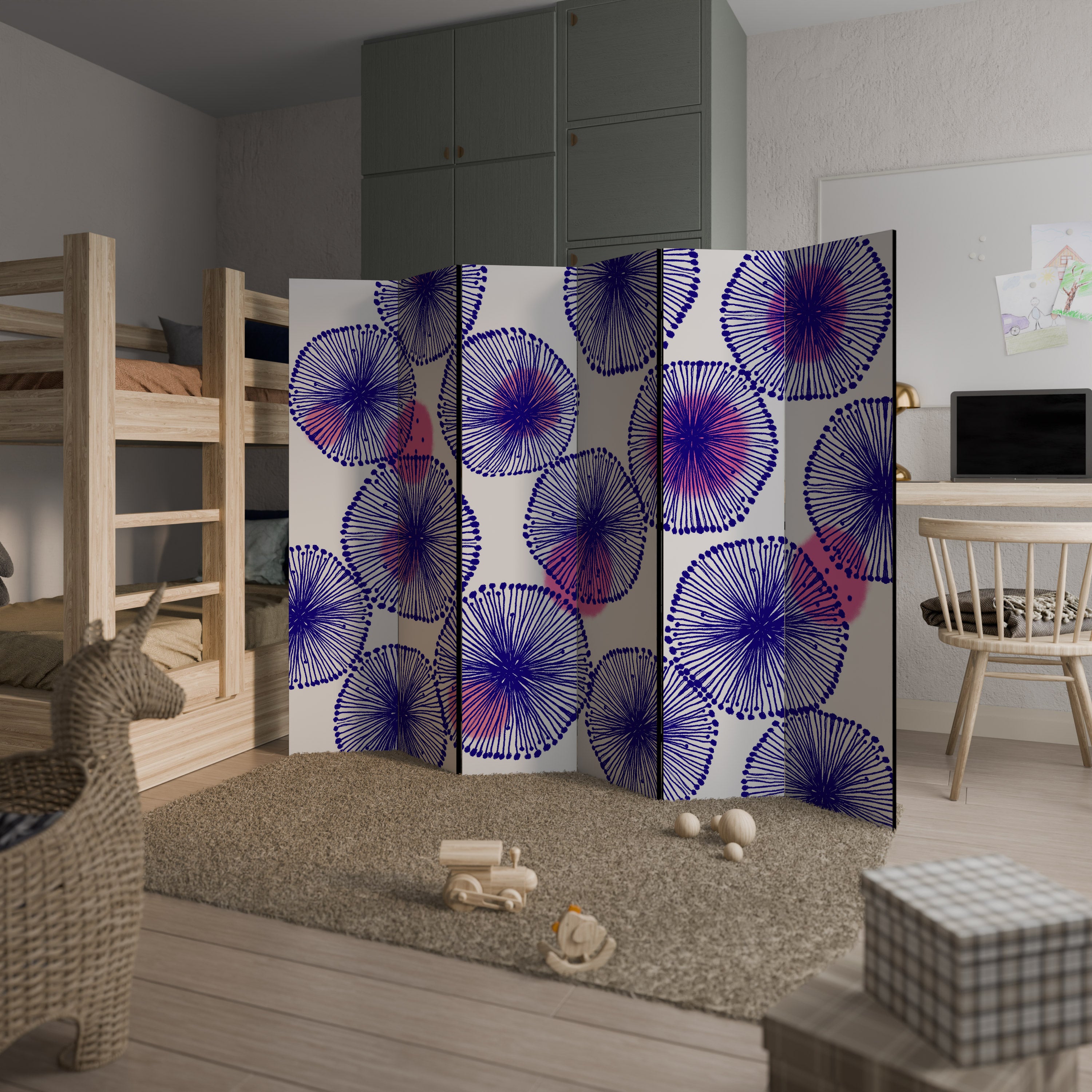 Biombo decorativo de 6 paneles MAGIC NATURE