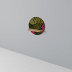 TROPICAL BEAUTY Estante Redondo Decorativo en Efecto Roble