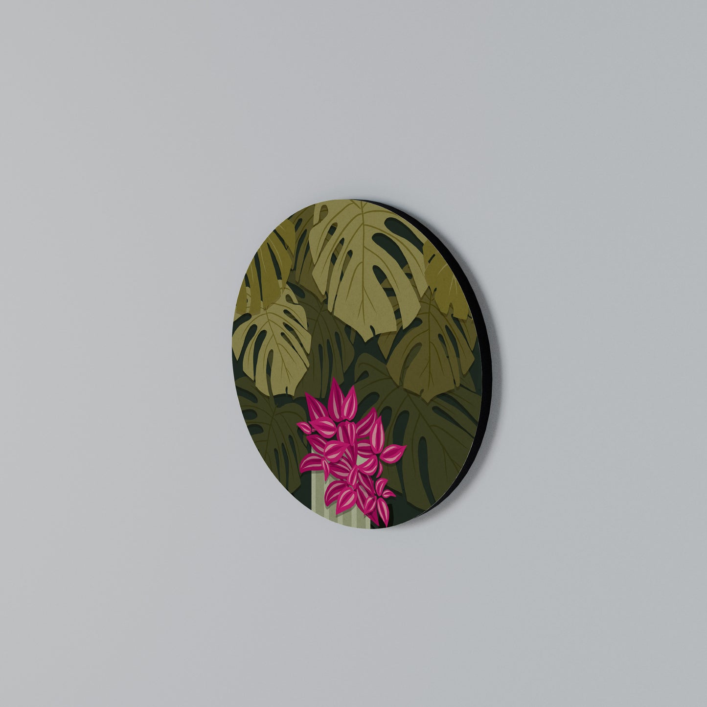TROPICAL BEAUTY Arte de pared redondo