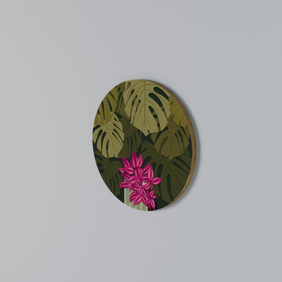 TROPICAL BEAUTY Arte de pared redondo