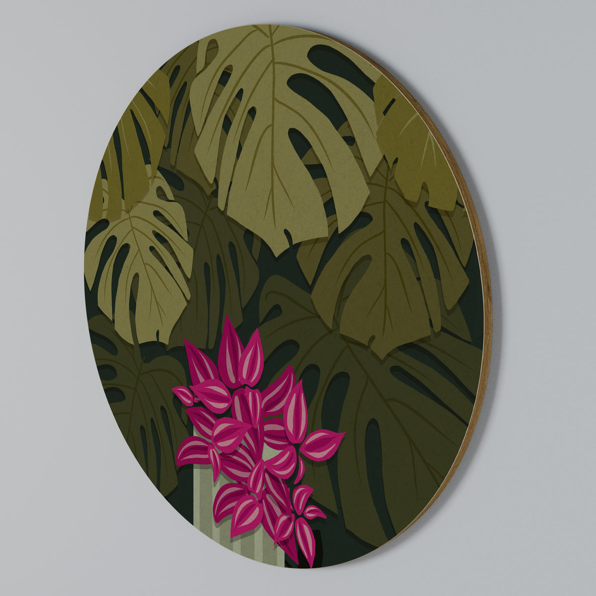 TROPICAL BEAUTY Arte de pared redondo