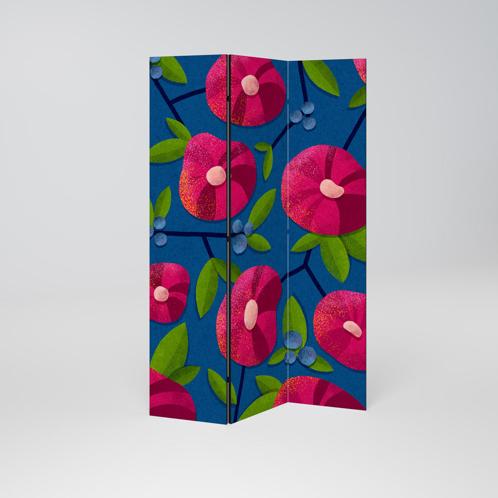 Biombo decorativo de 3 paneles PENSAMIENTOS DE PRIMAVERA