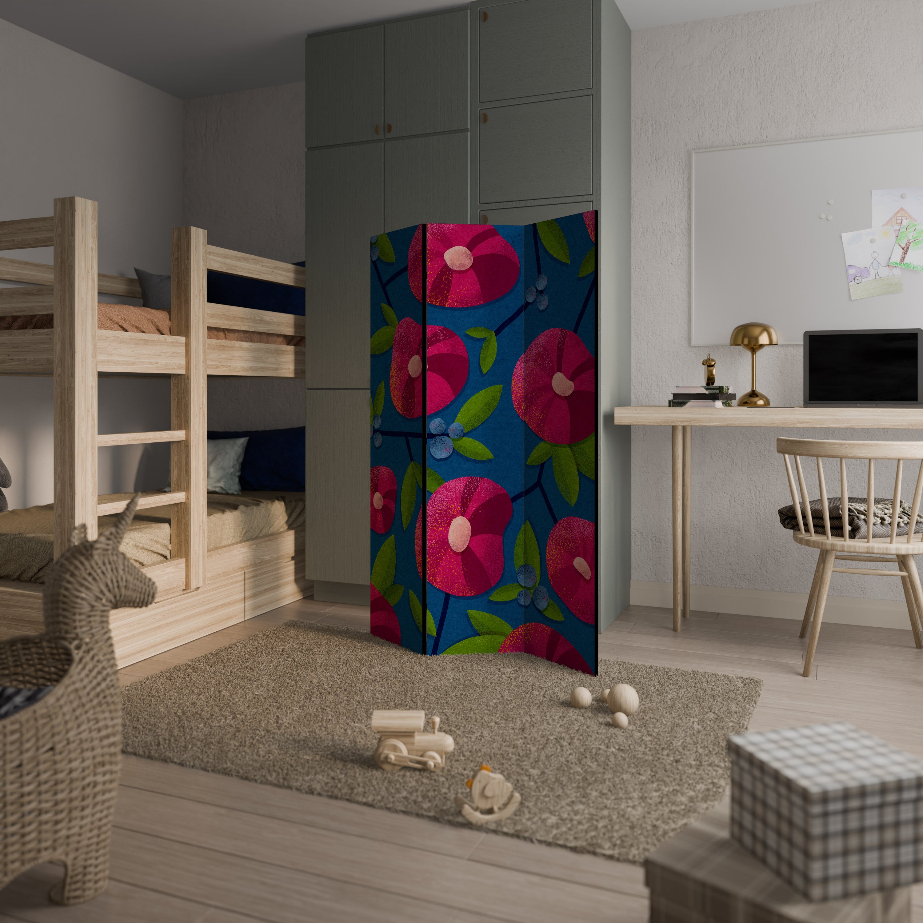 SPRING THOUGHTS Biombo de 3 paneles