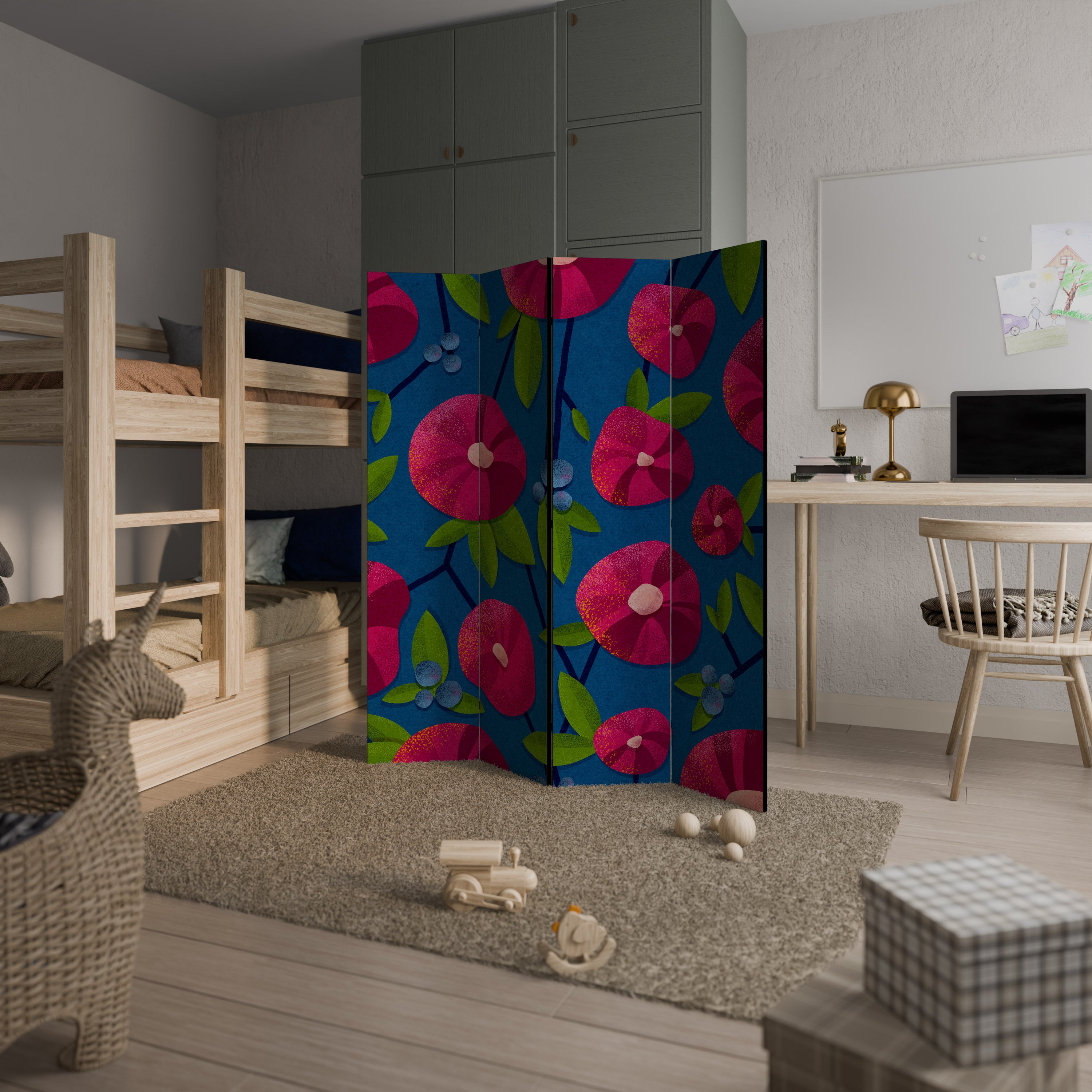 SPRING THOUGHTS Biombo de 4 paneles