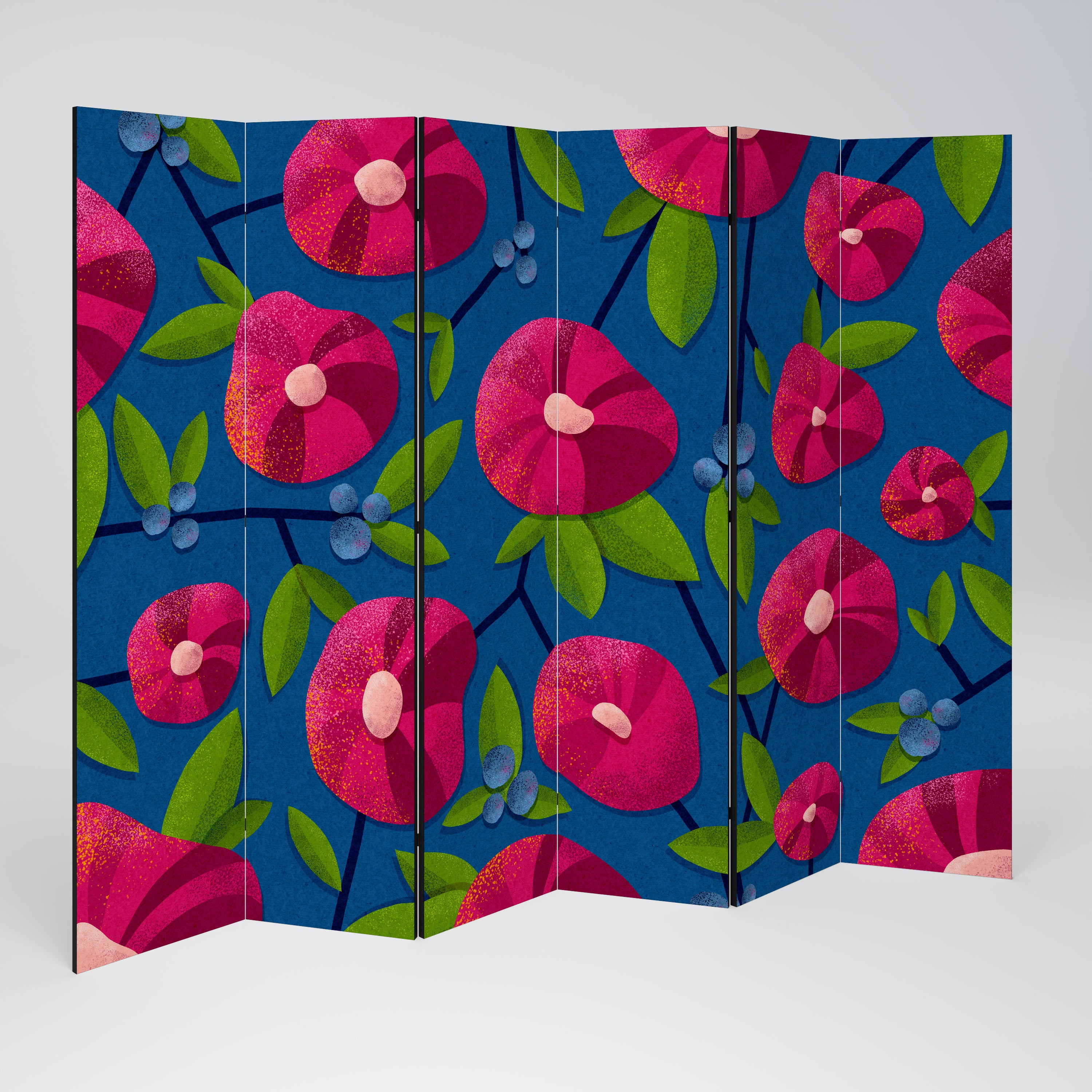 Biombo decorativo de 6 paneles PENSAMIENTOS DE PRIMAVERA