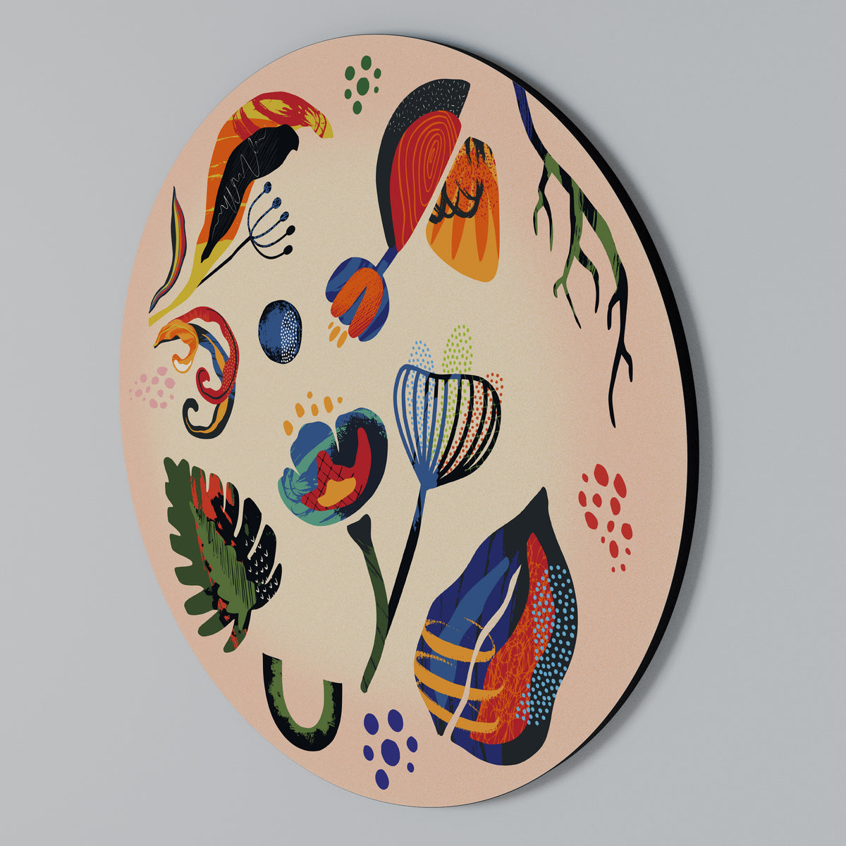 MODERN NATURE Arte de pared redondo