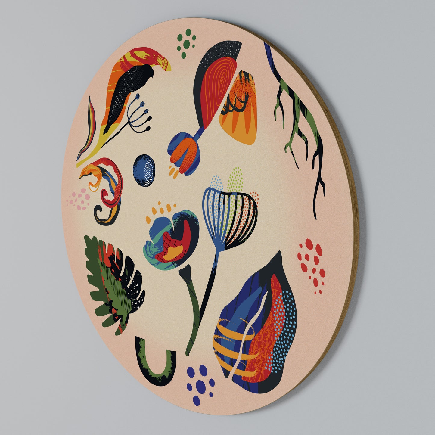 MODERN NATURE Arte de pared redondo