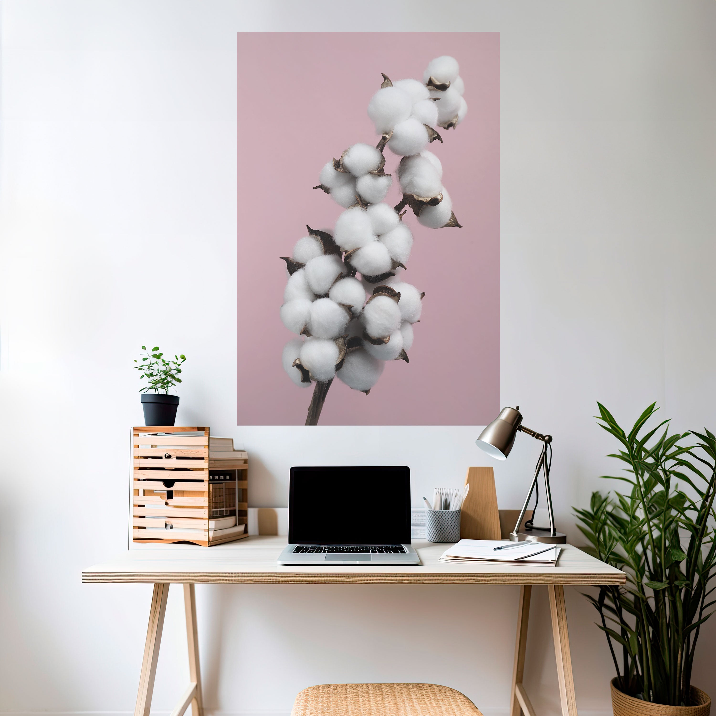 COTTON CLOUDS WHISPER Peel and Stick Vertical Poster